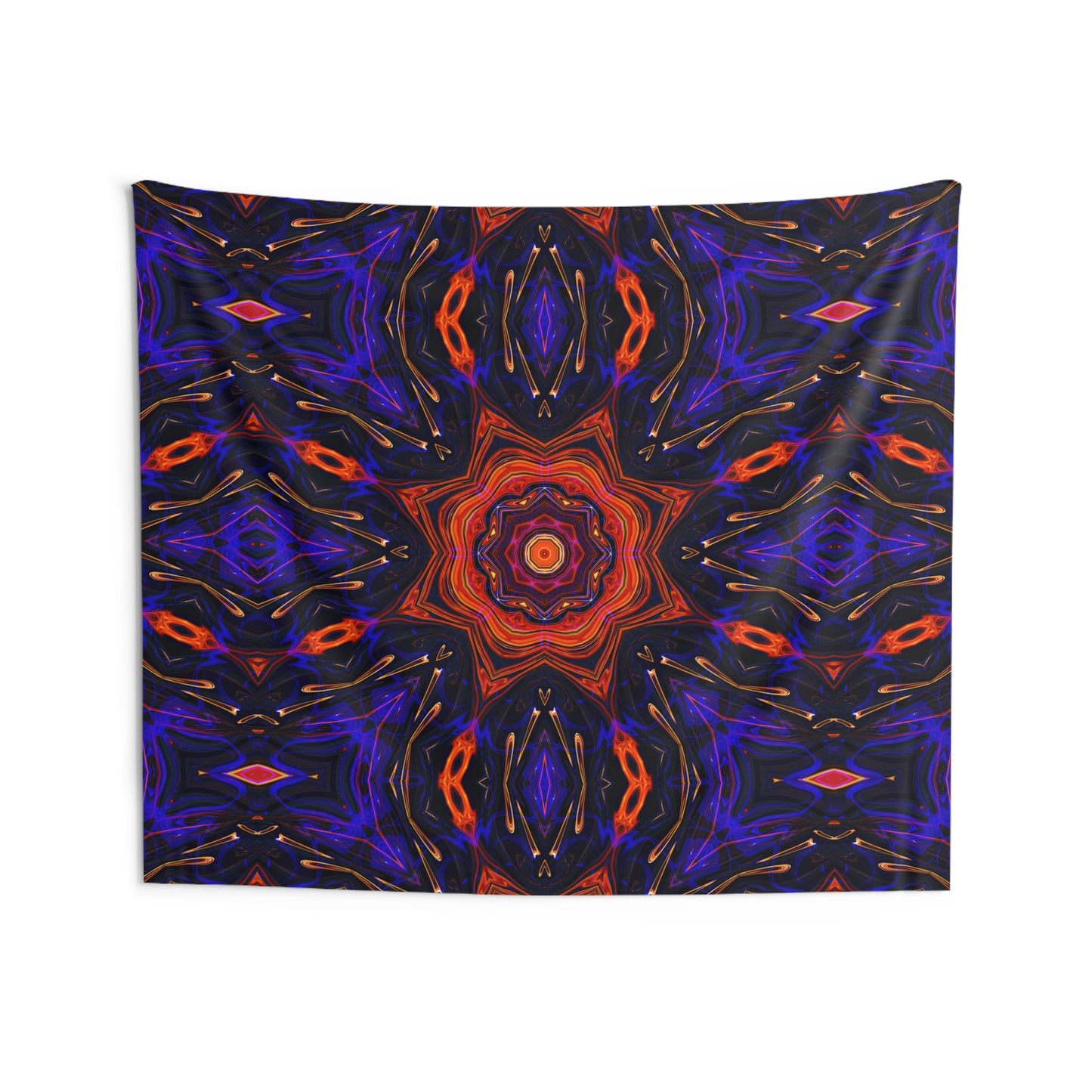 Solar Pulse Mandala Tapestry