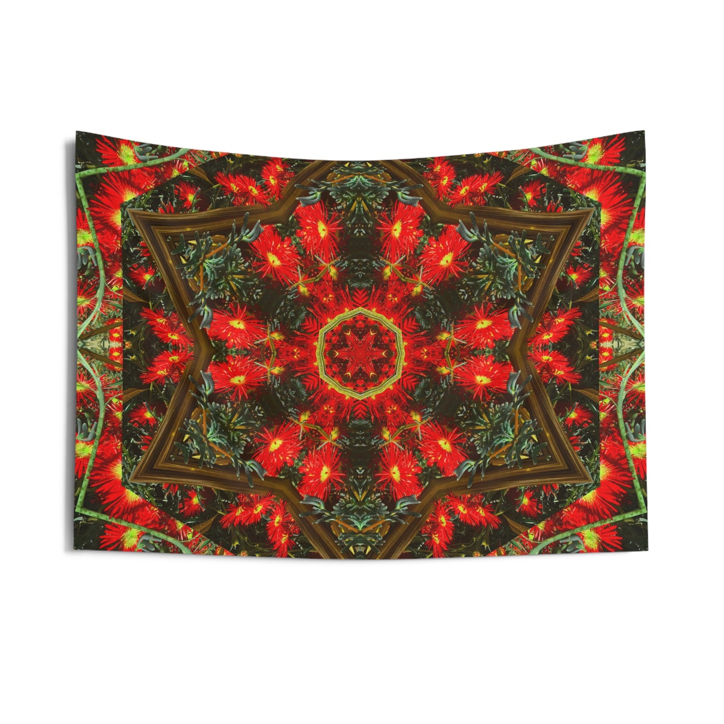 Tapestries - Crimson Bloom Botanical Tapestry for Aesthetic Rebellion