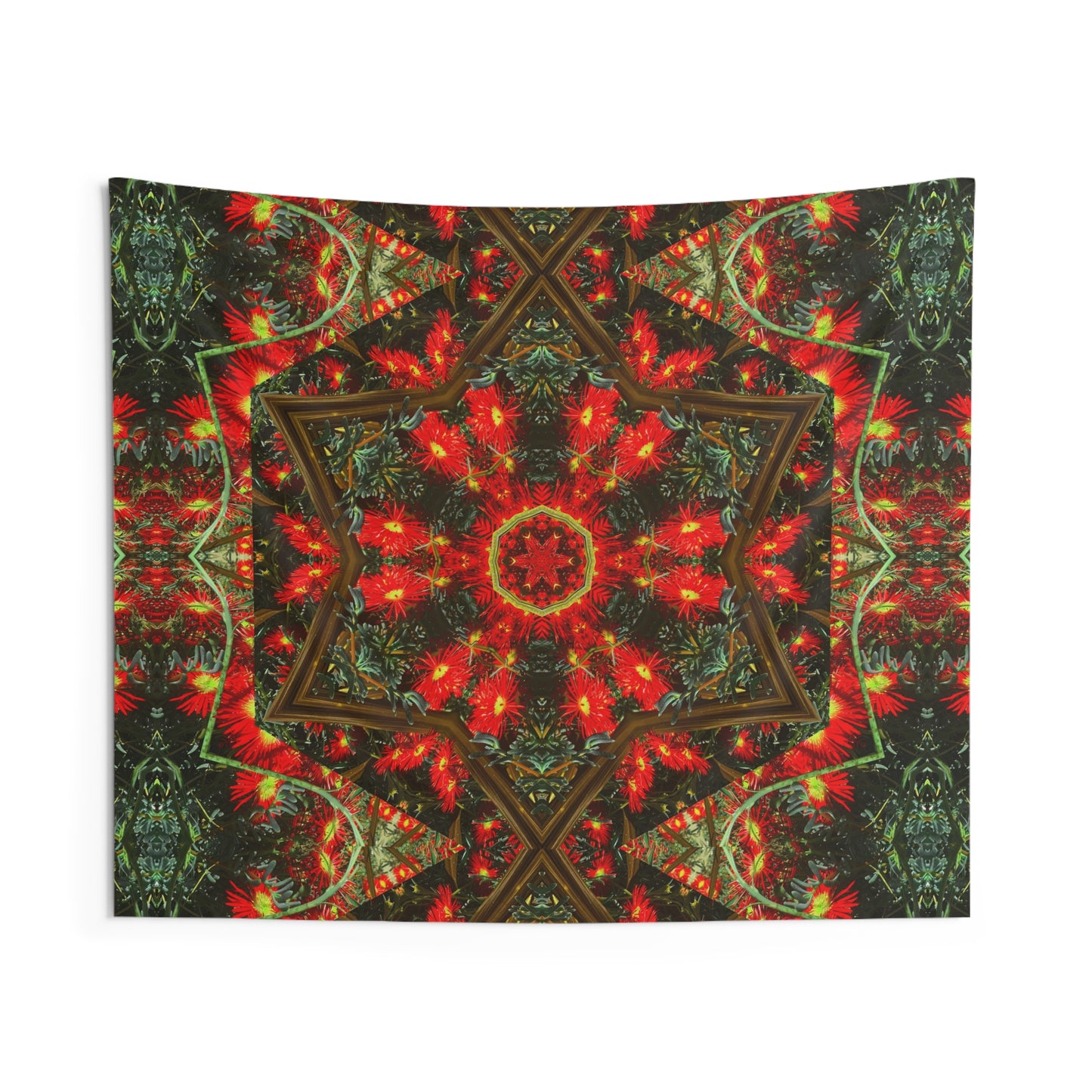 Tapestries - Crimson Bloom Botanical Tapestry for Aesthetic Rebellion