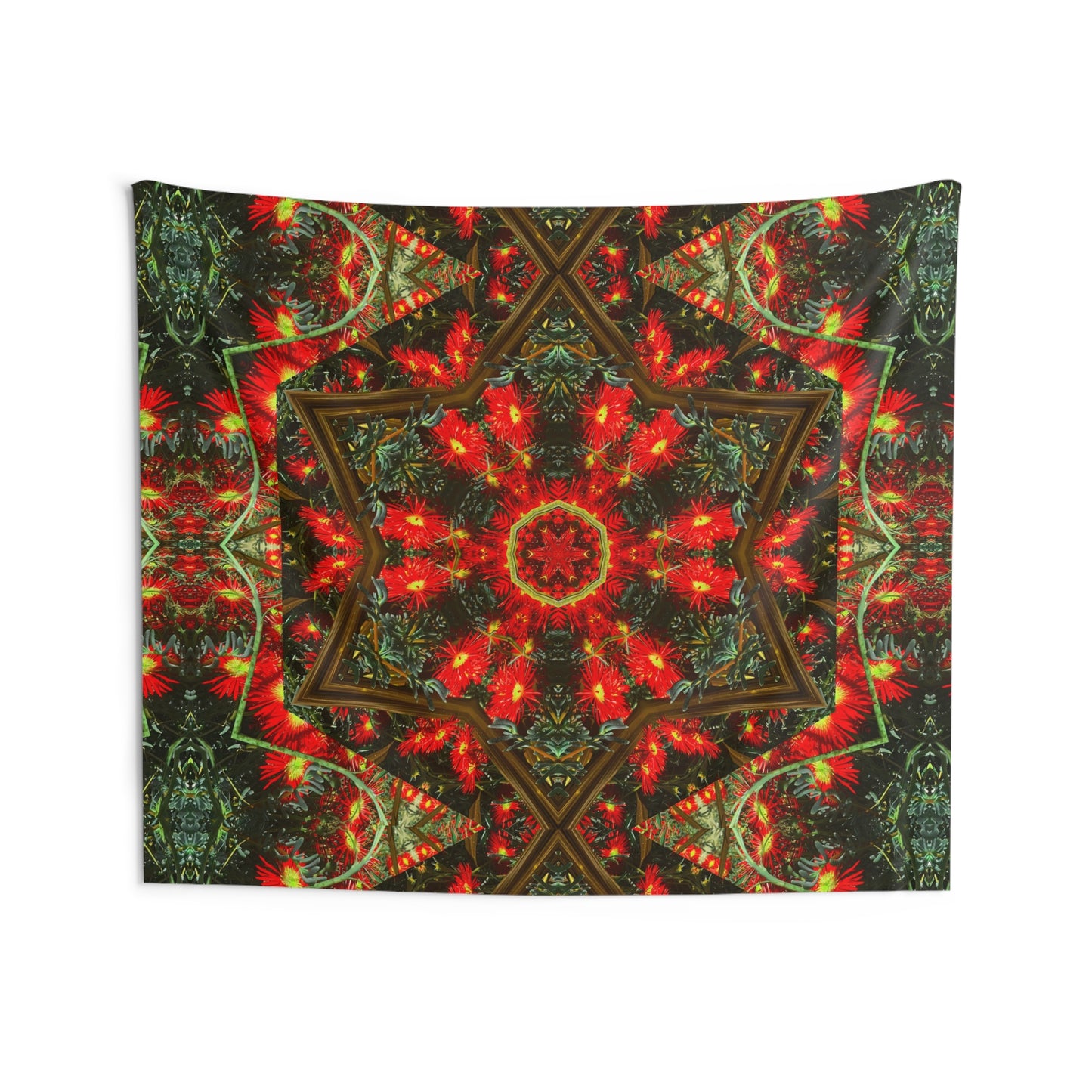 Tapestries - Crimson Bloom Botanical Tapestry for Aesthetic Rebellion