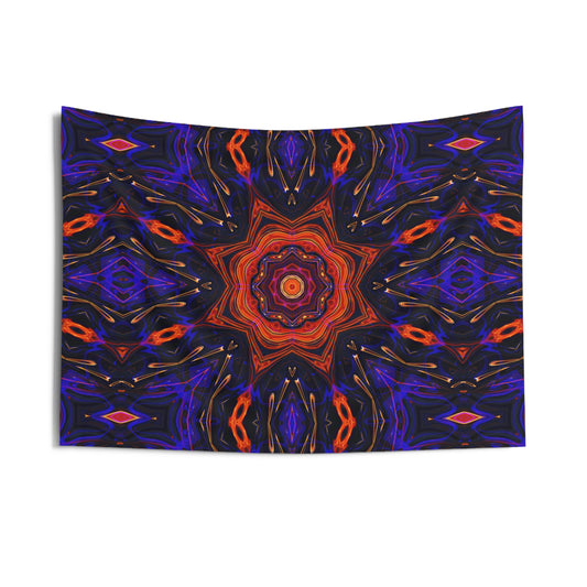 Solar Pulse Mandala Tapestry